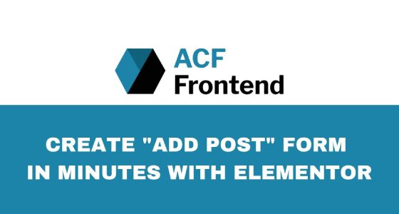 ACF Frontend For Elementor