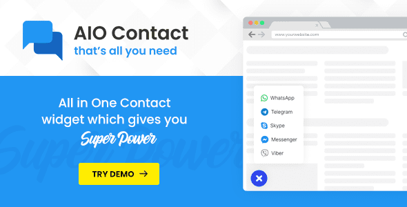 AIO Contact – All in One Contact Widget – Support Button