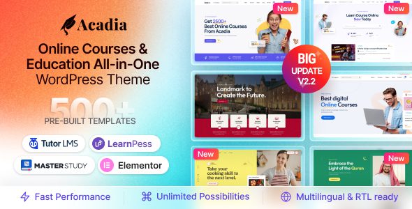 Acadia – Education WordPress Theme