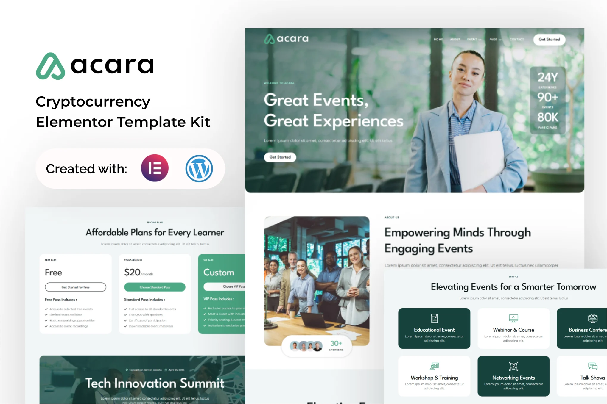 Acara – Event and Conference Elementor Template Kit