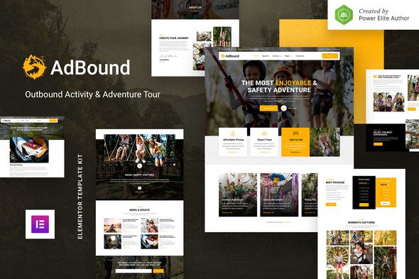AdBound – Outbound Activity and Adventure Tour Elementor Template Kit