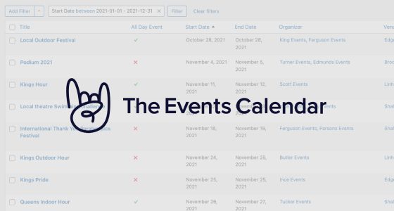 Admin Columns Pro Events Calendar