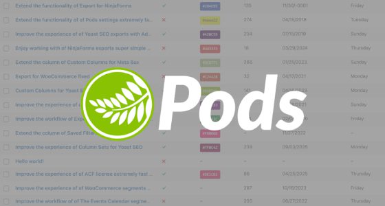 Admin Columns Pro Pods