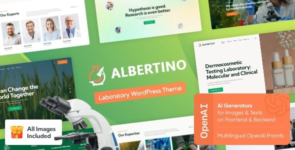 Albertino – Science Laboratory Research and Technology WordPress Theme