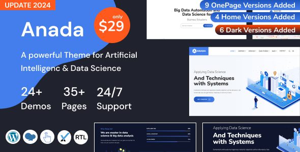Anada – Data Science and Analytics WordPress Theme