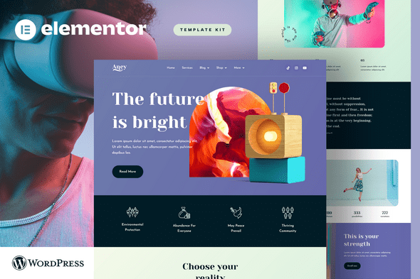 Aney – Vibrant Elementor Template Kit