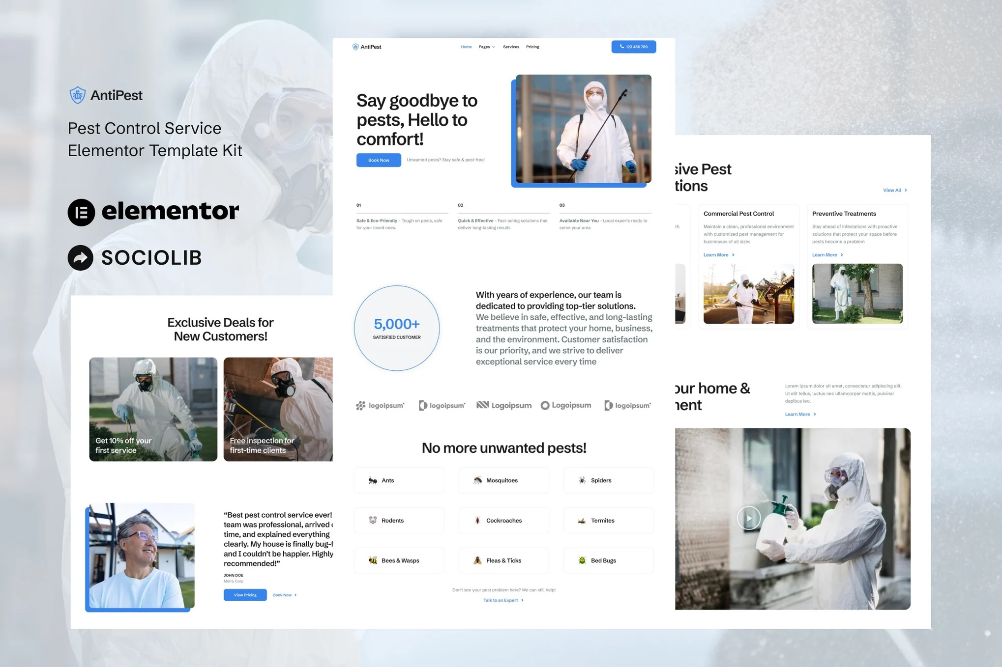 AntiPest – Pest Control Service Elementor Template Kit