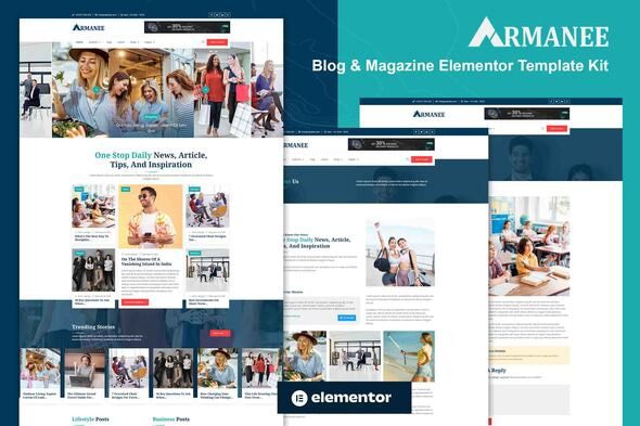 Armanee – Blog and Magazine Elementor Pro Template Kit