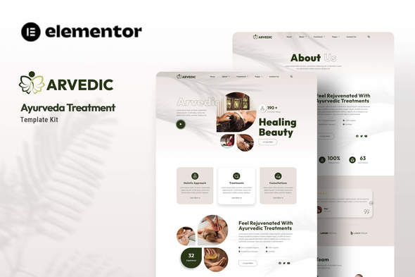 Arvedic – Ayurveda Treatment Elementor Template Kit