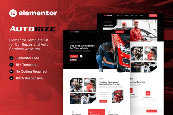 Autorize – Car Repair and Auto Services Elementor Template Kit