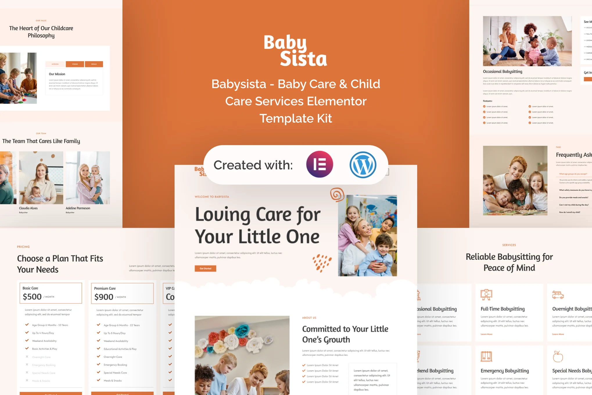 Babysista – Baby Care and Child Care Services Elementor Template Kit