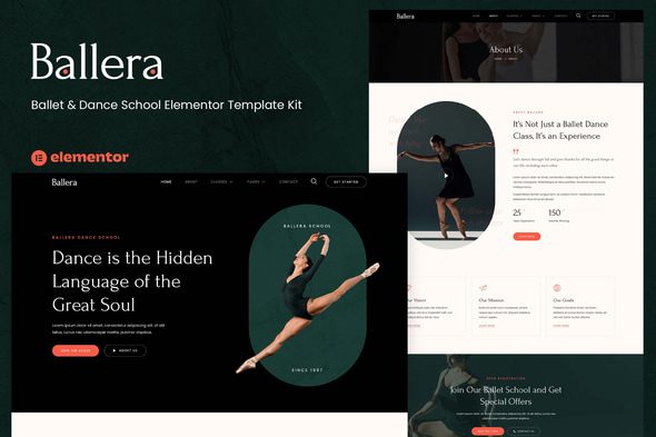 Ballera – Ballet and Dance School Elementor Template Kit