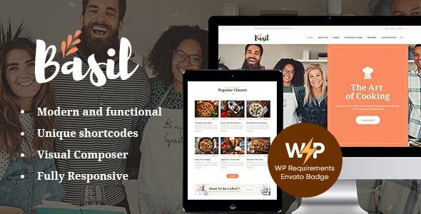 Basil – Cooking Classes and Workshops WordPress Theme