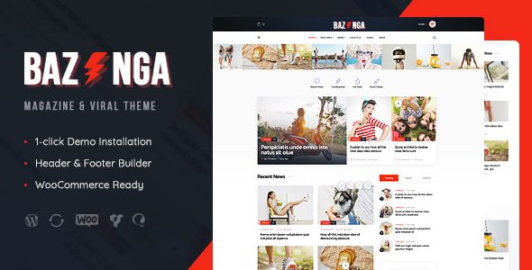 Bazinga | Magazine and Viral Blog WordPress Theme