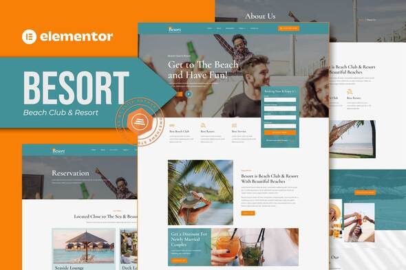 Besort – Beach Club and Resort Elementor Template Kit