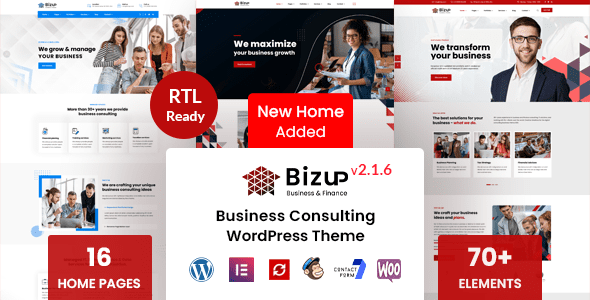 Bizup – Business Consulting WordPress Theme