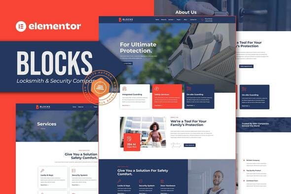 Blocks – Locksmith and Security Company Elementor Template Kit