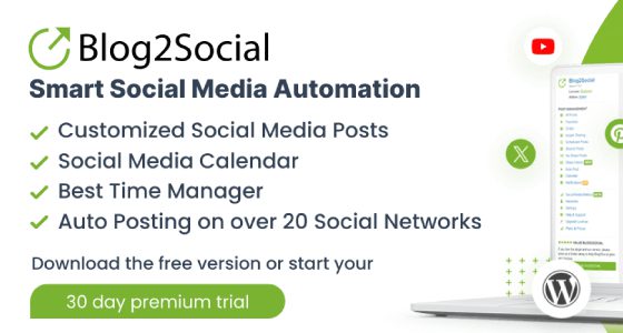 Blog2Social Premium – Social Media Auto Post and Scheduler
