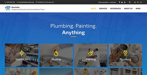 BlueCollar – Handyman and Renovation Business WordPress Theme