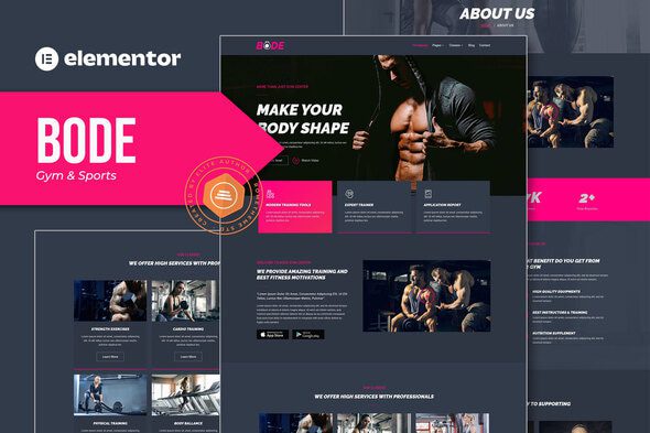 Bode – Gym and Sports Elementor Template Kit