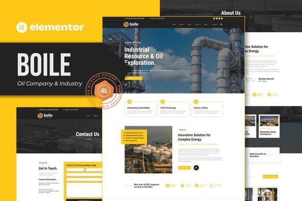 Boile – Oil Company and Industry Elementor Template Kit