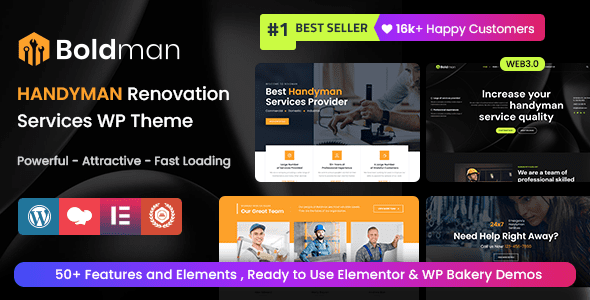 Boldman – Handyman Renovation Services WordPress Theme