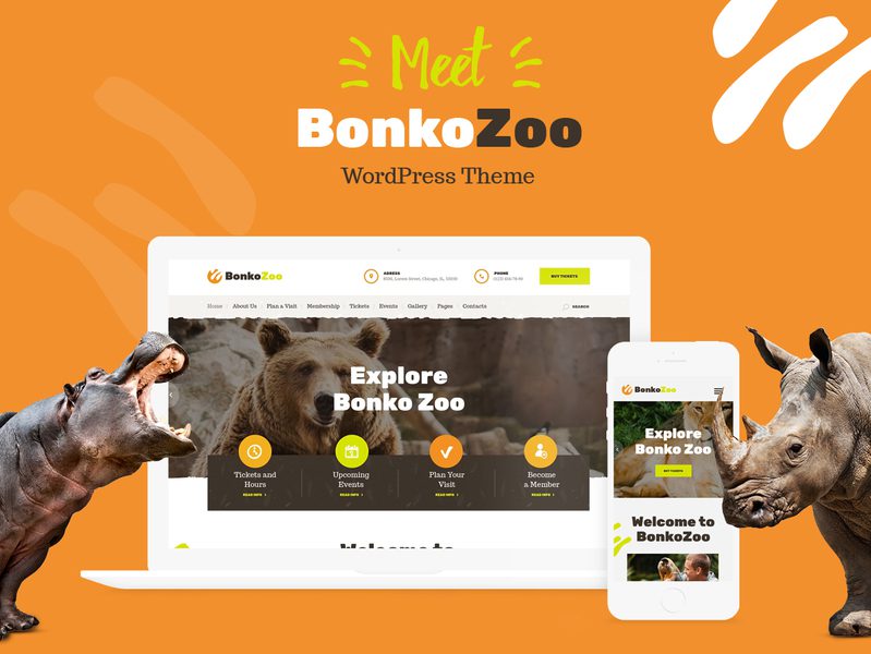 Bonko Safari & Zoo WordPress Theme