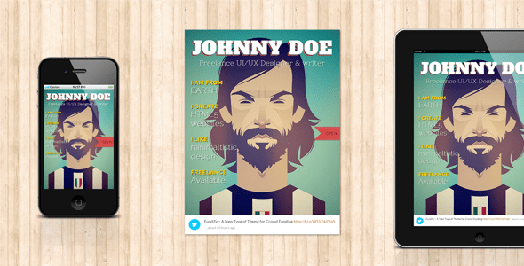 BookCard – 3D Folded vCard Template