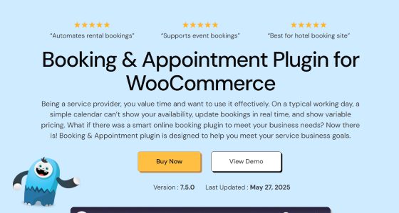 Booking and Appointment Plugin for WooCommerce