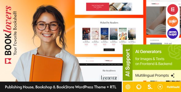 Booklovers – Publishing House and Book Store WordPress Theme