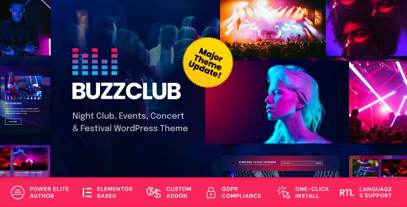 Buzz Club – Night Club, DJ and Music Festival Event WordPress Theme