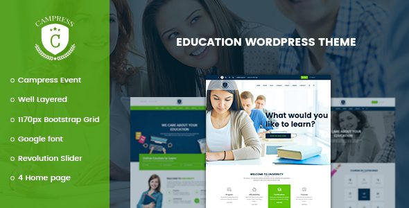 Campress – Responsive Education, Courses and Events WordPress Theme