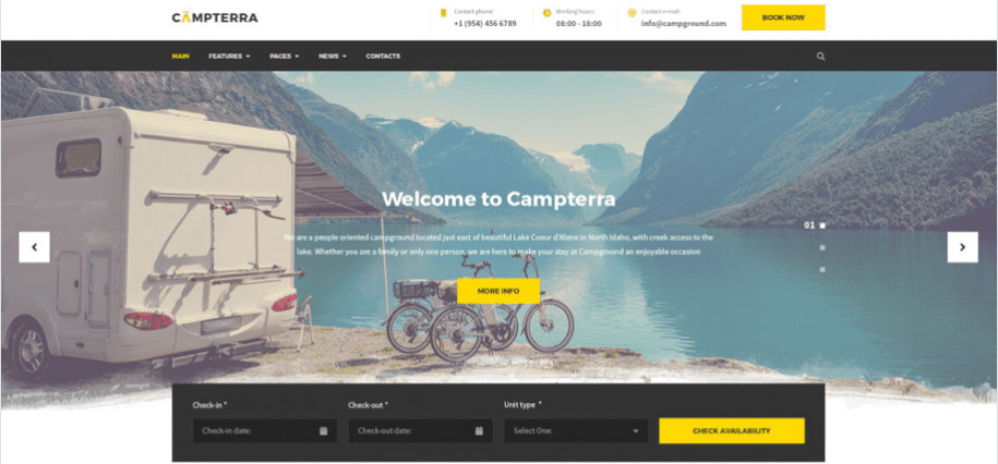 Campterra – Camping WordPress Theme