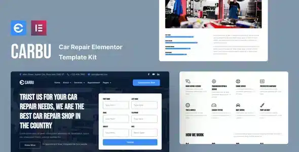 Carbu – Car Repair Elementor Template Kit