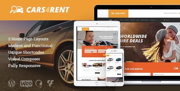 Cars4Rent | Car Rental and Taxi Service WordPress Theme