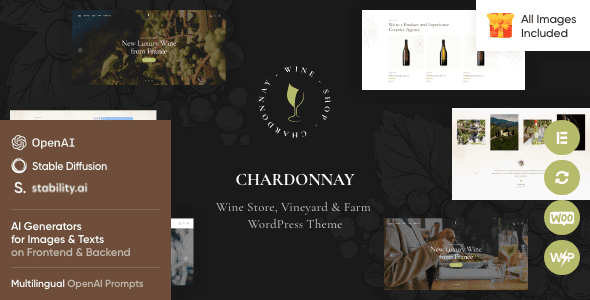 Chardonnay – Wine Store and Vineyard WordPress Theme
