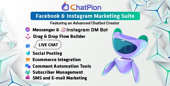ChatPion – Facebook and Instagram Chatbot, eCommerce, SMS/Email and Social Media Marketing Platform (SaaS)