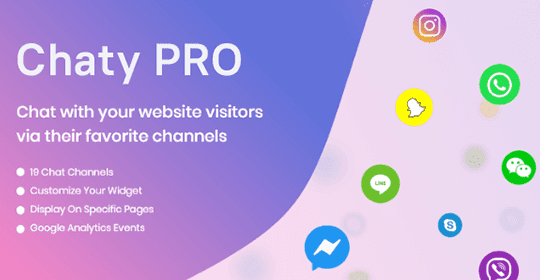 Chaty Pro – WordPress Chat Plugin
