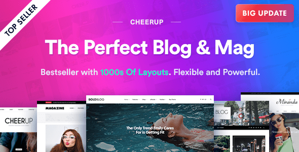 CheerUp Blog / Magazine – WordPress Blog Theme