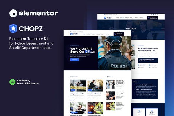 Chopz – Police and Sheriff Department Elementor Template Kit