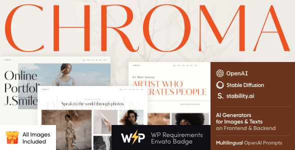 Chroma – Photography Portfolio WordPress Theme
