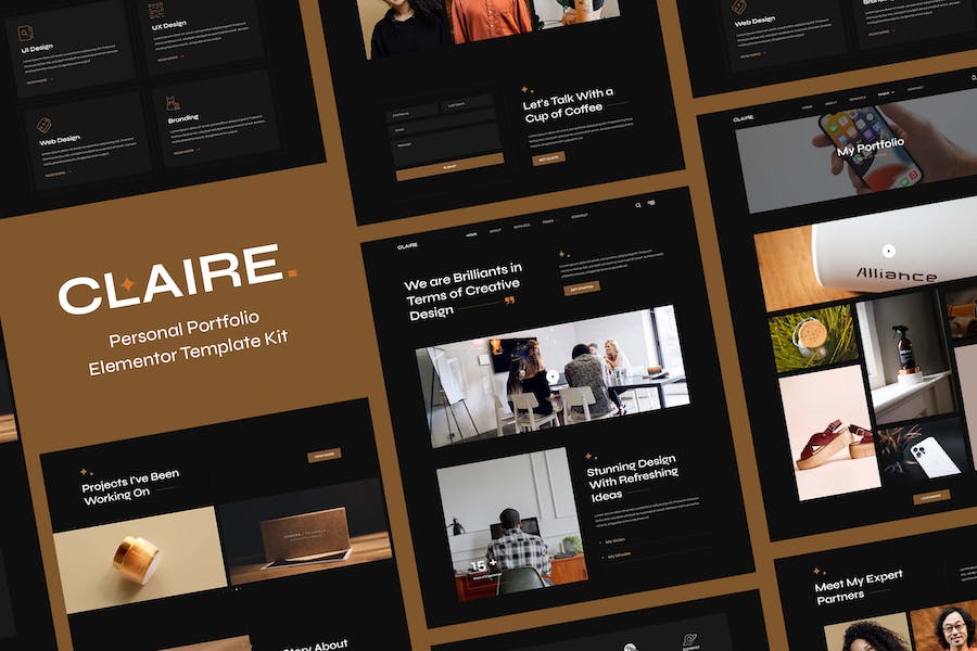Claire – Personal Portfolio Elementor Template Kit