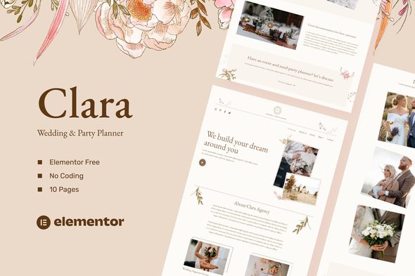 Clara – Wedding and Party Planner Template Kits