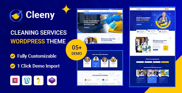 Cleeny – Cleaning Services and Repair Company WordPress Theme