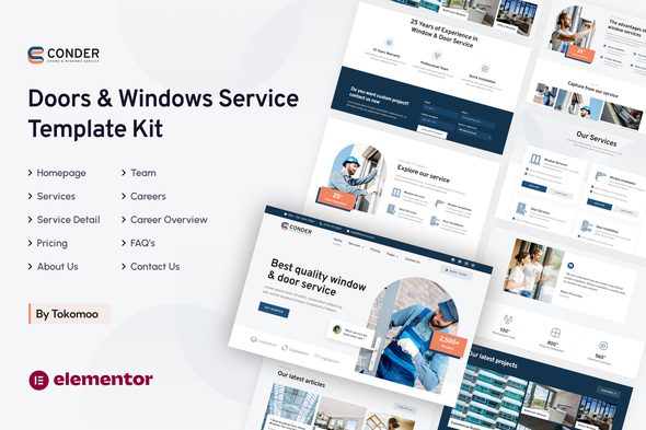 Conder – Doors & Windows Service Elementor Template Kit