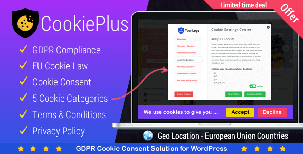 Cookie Plus – GDPR Cookie Consent Solution for WordPress