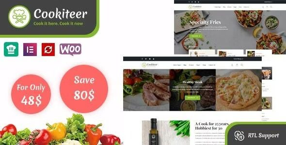 Cookiteer – Food and Recipe WordPress Theme