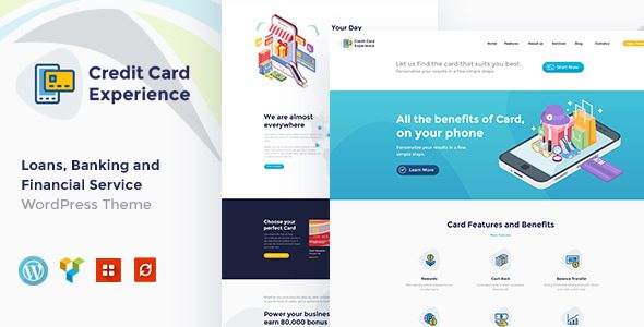 Credit Card Experience | Credit Card Company and Online Banking WordPress Theme