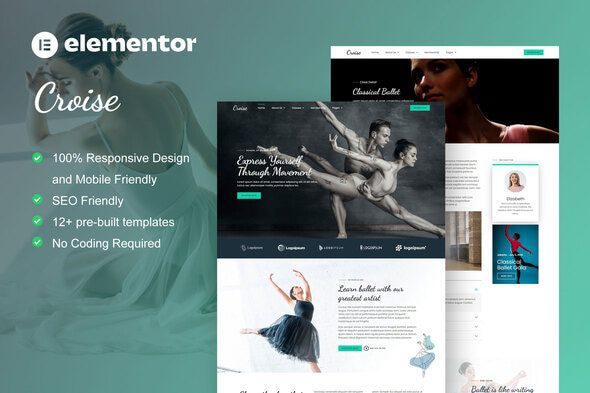 Croise – Ballet and Dance School Elementor Pro Template Kit