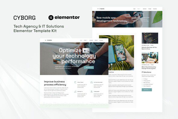 Cyborg – Tech Agency and IT Solutions Elementor Template Kit